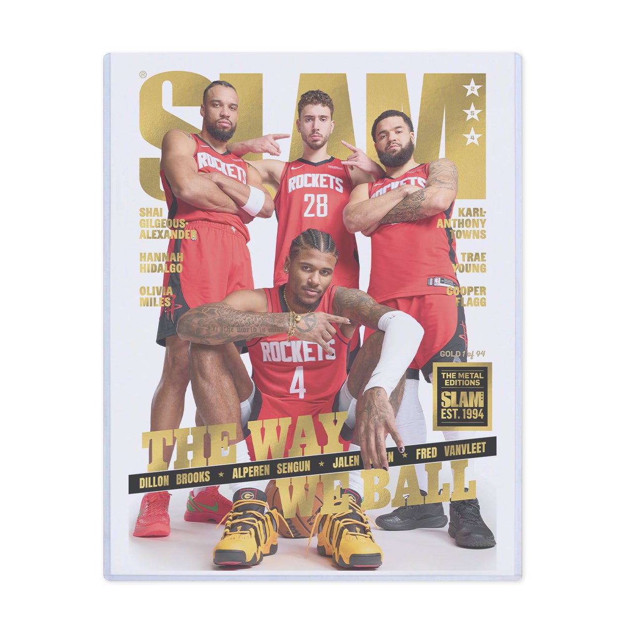 GOLD METAL: SLAM 254 - Houston Rockets (#d/94) - SLAM Goods