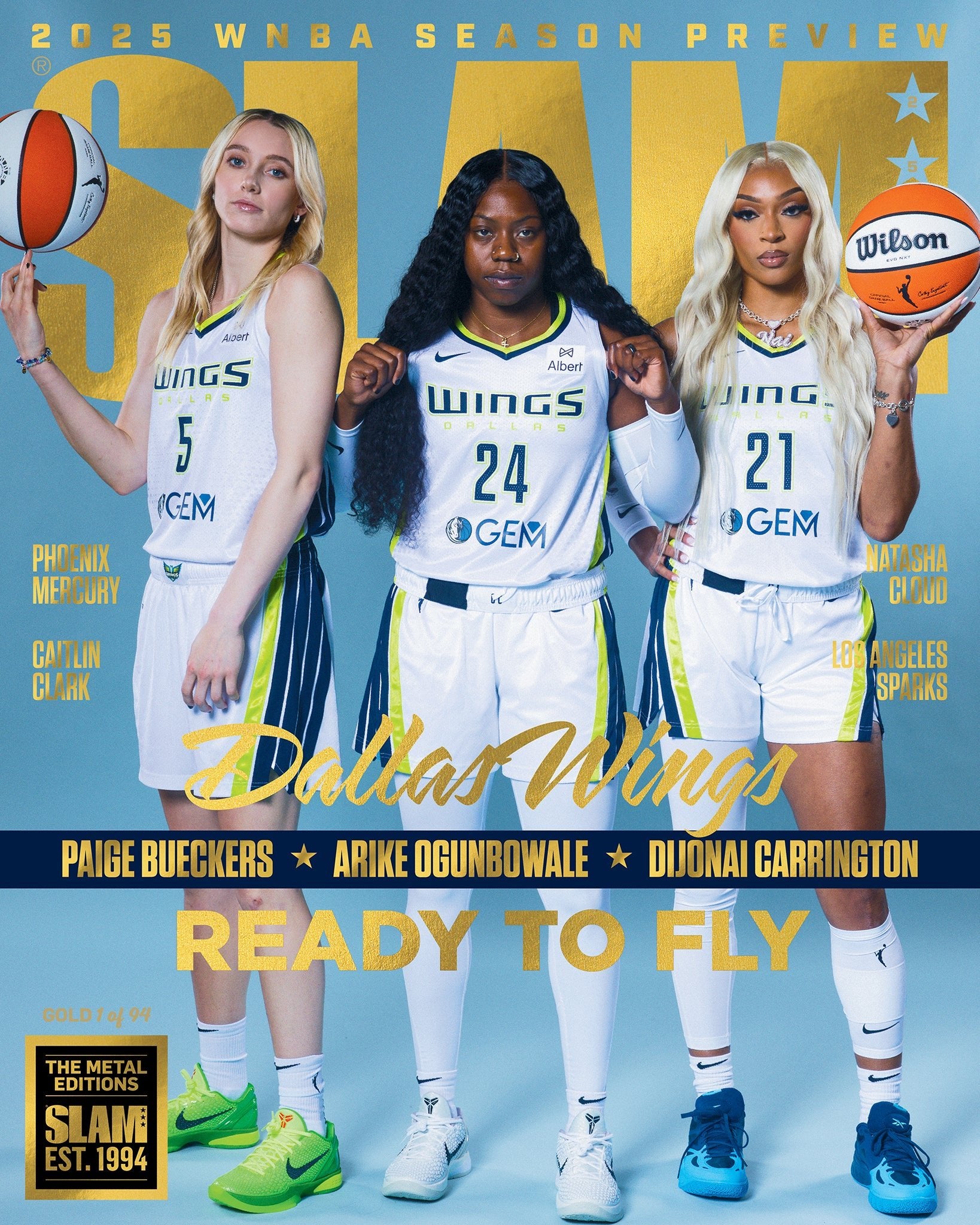 GOLD METAL: SLAM 256 - Dallas Wings (#d/94) - SLAM Goods