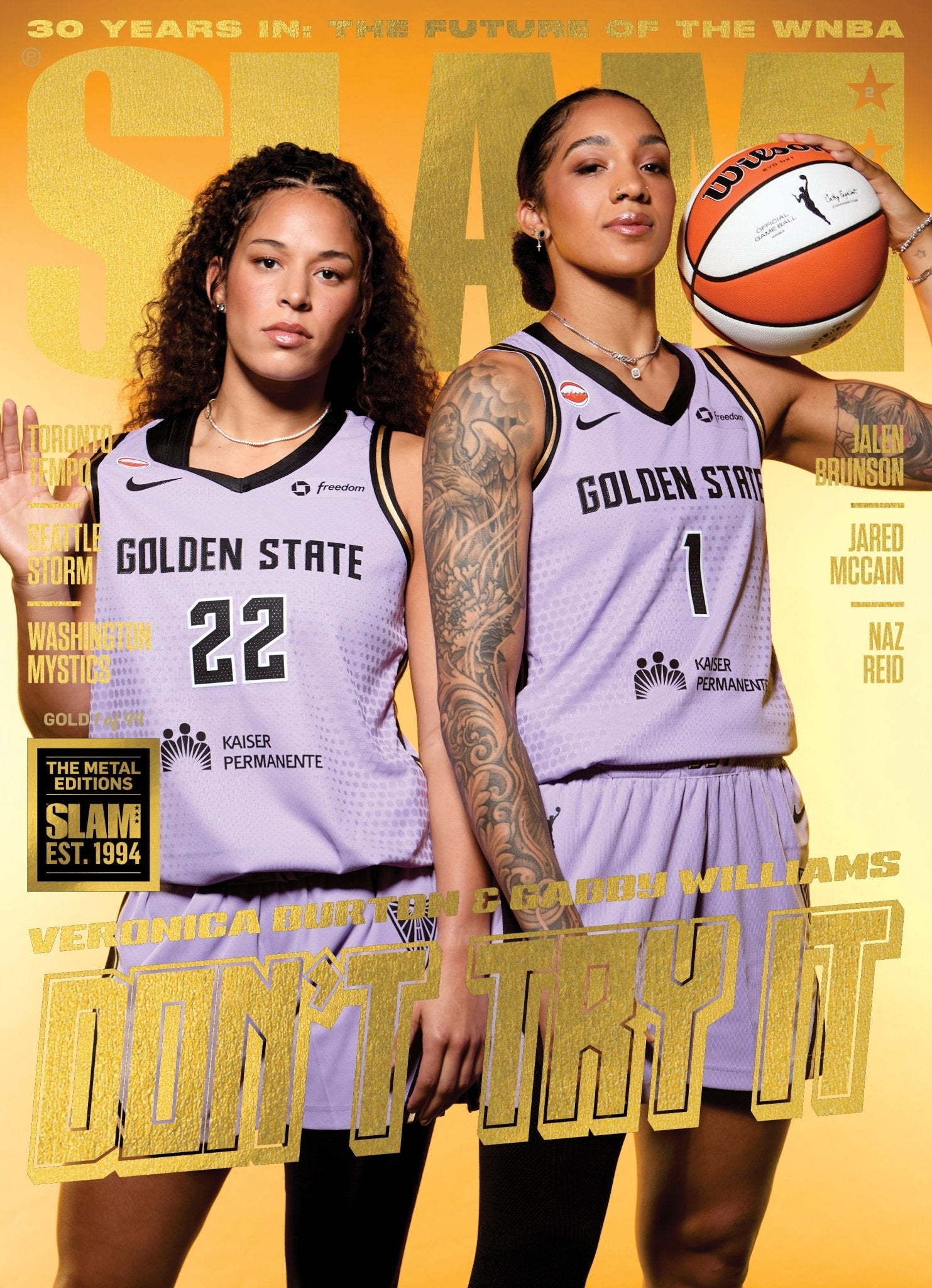 GOLD METAL: SLAM 262: Veronica Burton + Gabby Williams Magazine (d/94) - SLAM Goods