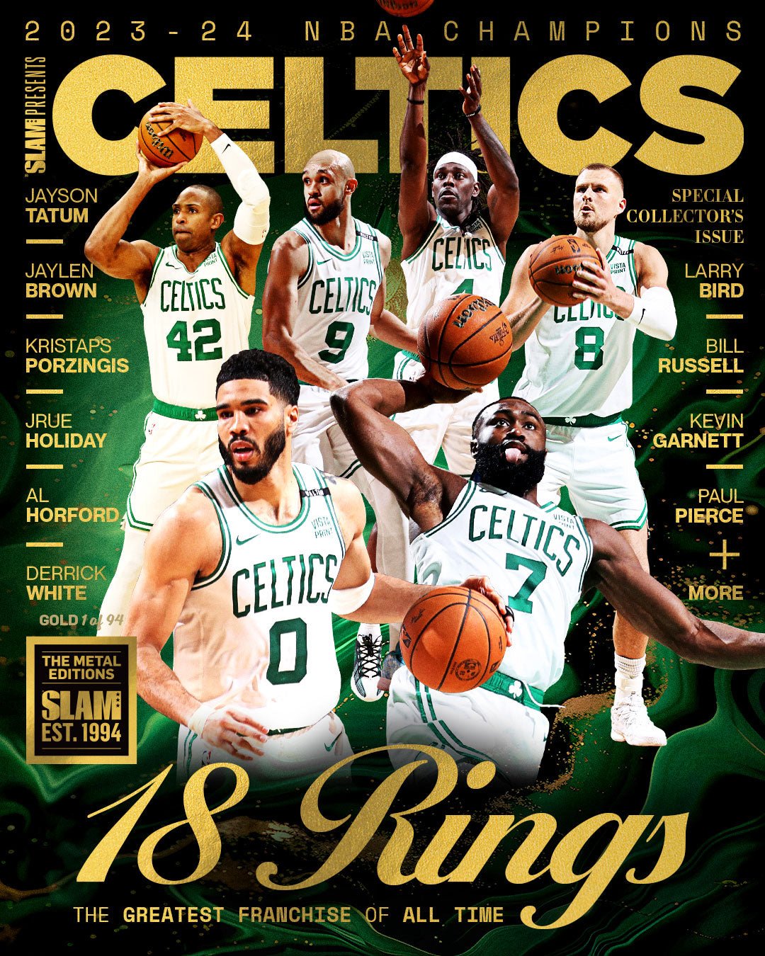 GOLD METAL: SLAM Presents Celtics (#d/94) - SLAM Goods