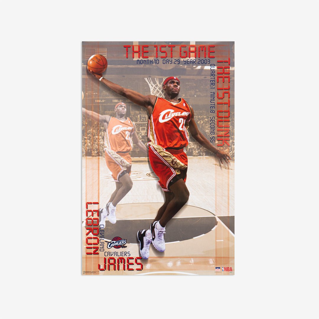 LeBron James 'The 1st Game' Vintage Poster - SLAM Goods