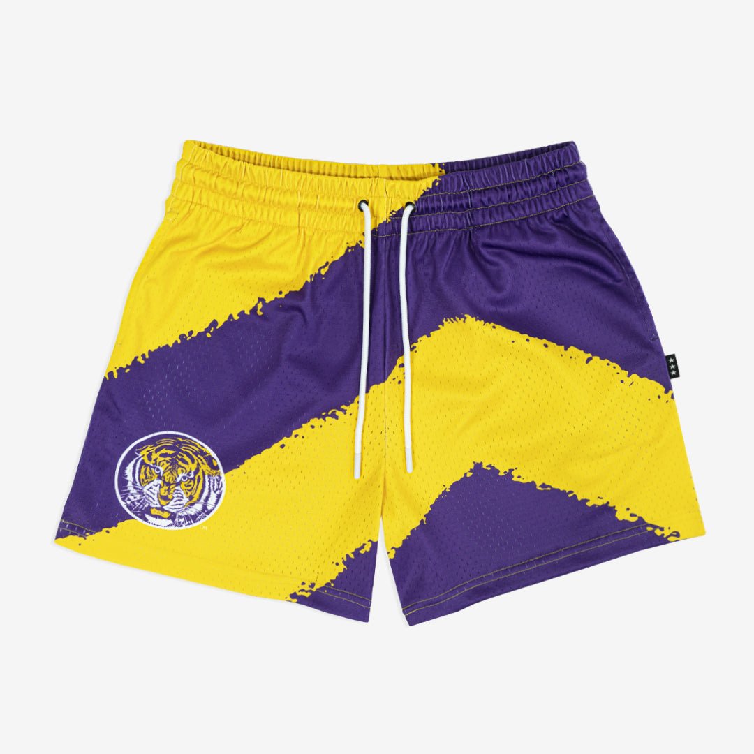 LSU Big Stripe Fundamental Shorts - SLAM Goods