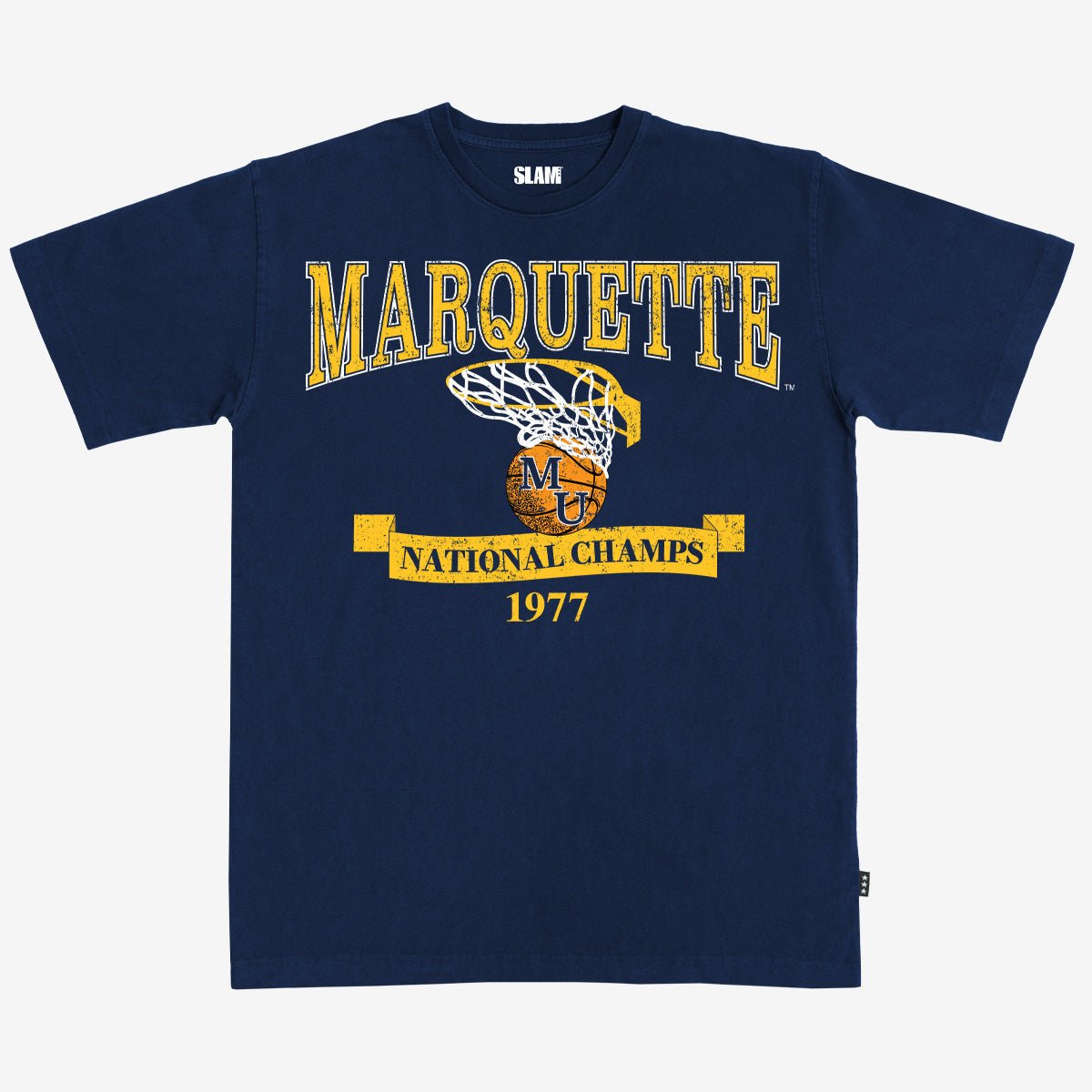 Marquette '77 NCAA Champs Heavy Tee - SLAM Goods