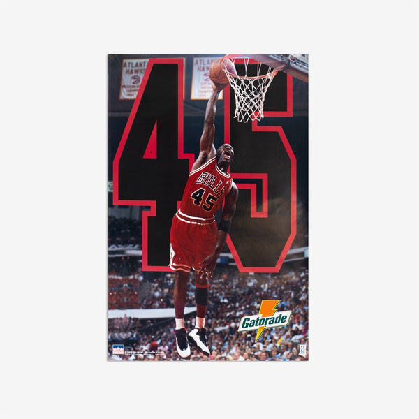 Michael Jordan '45' Vintage Poster