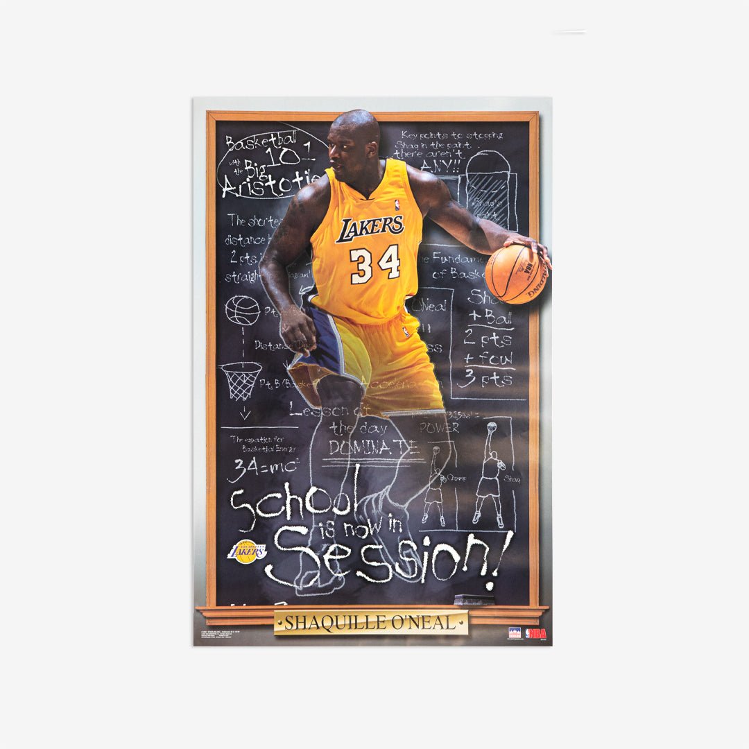 Shaquille O'Neal 'School Is Now in Session' Vintage Poster - SLAM Goods