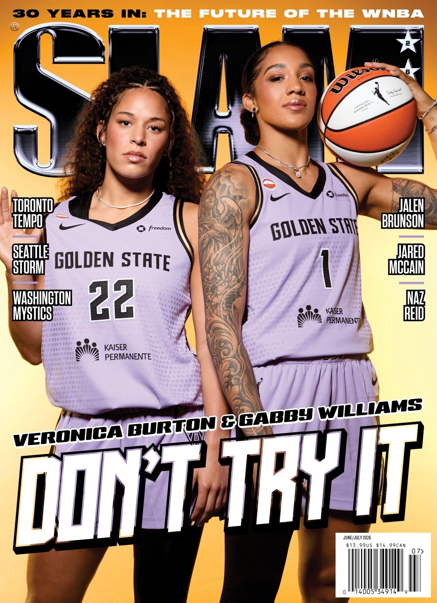 SLAM 262: Veronica Burton + Gabby Williams Magazine (Cover 6 of 6) - SLAM Goods