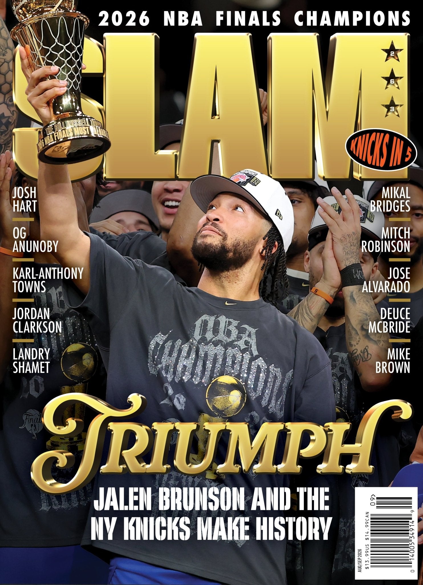 SLAM ブランソン ポスター フレーム付き ニューヨークニックスKnicks SLAM 263: New York Knicks Champions Magazine (Cover 1 of 4)