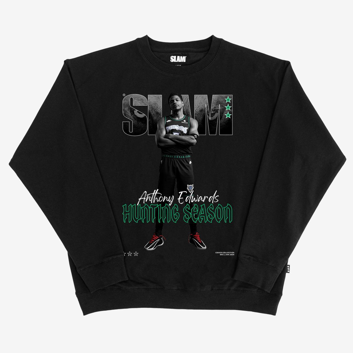 SLAM Cover Crewneck - Anthony Edwards (SLAM 259) (Black and White Edition) - SLAM Goods