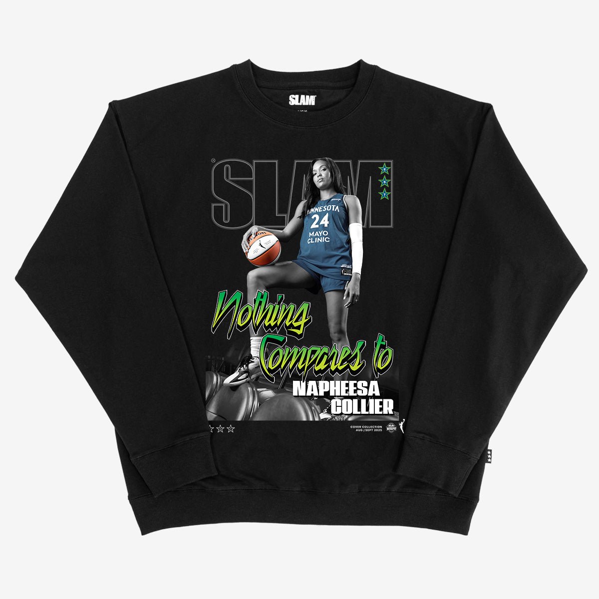 SLAM Cover Crewneck - Napheesa Collier (SLAM 257) (Black and White Edition) - SLAM Goods