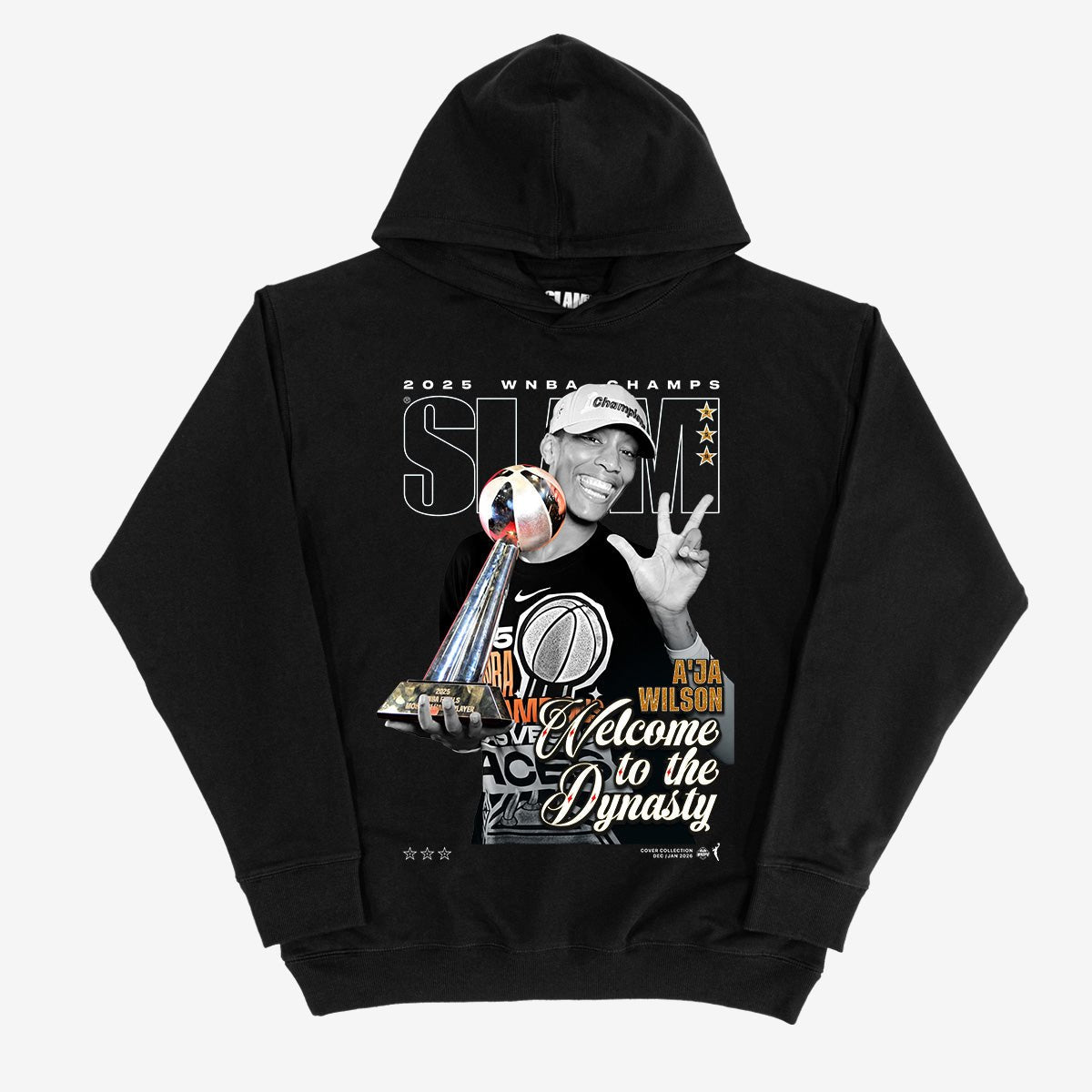 SLAM Cover Hoodie - A'ja Wilson (SLAM 259) (Black and White Edition) - SLAM Goods