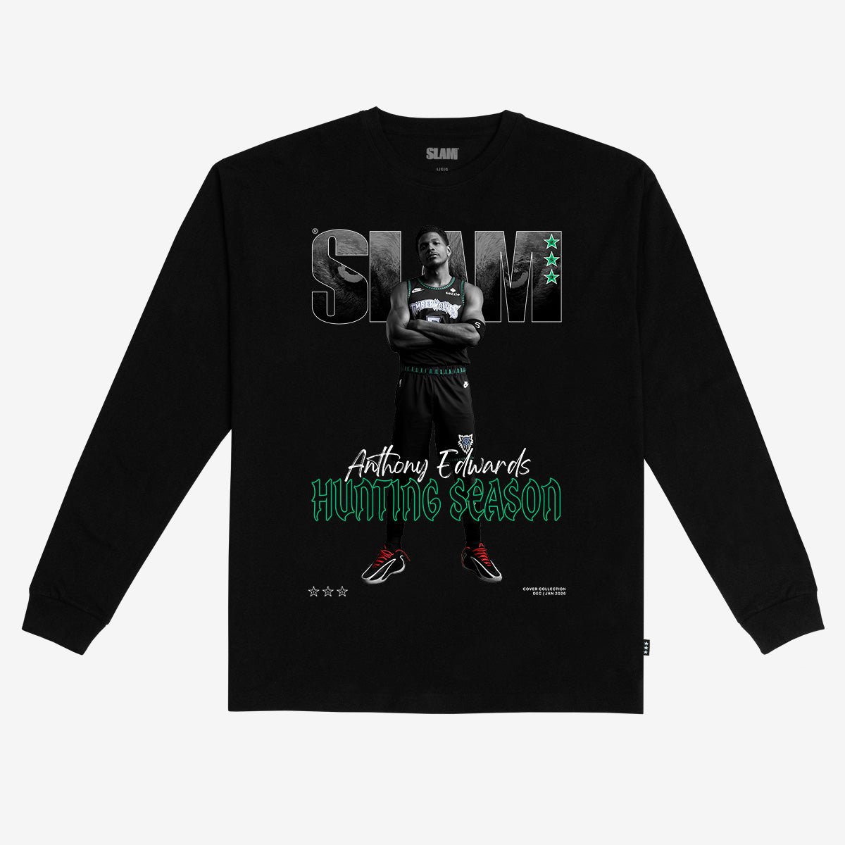 SLAM Cover L/S Tee - Anthony Edwards (SLAM 259) (Black and White Edition) - SLAM Goods