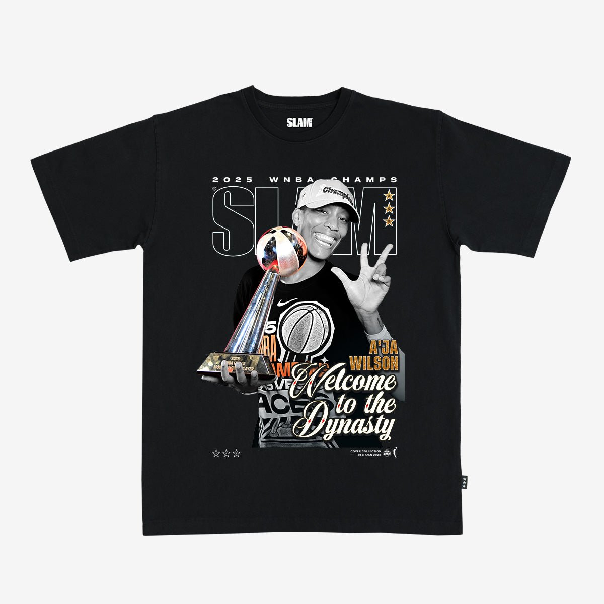 SLAM Cover Tee - A'ja Wilson (SLAM 259) (Black and White Edition) - SLAM Goods