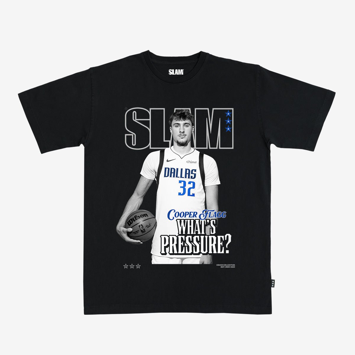 SLAM Cover Tee - Cooper Flagg (SLAM 258) (Black and White Edition) - SLAM Goods