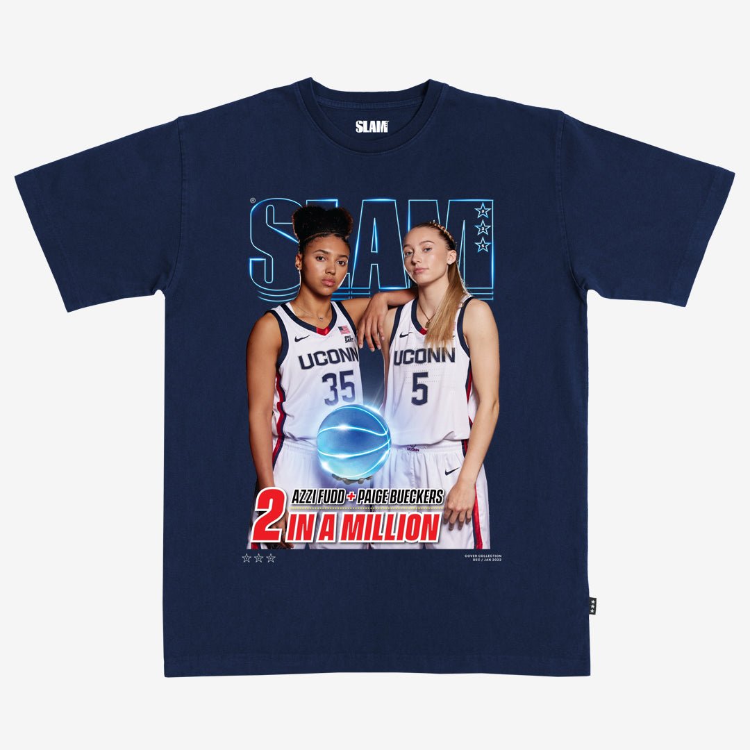 SLAM Cover Tee - Paige Bueckers + Azzi Fudd (SLAM 235) - SLAM Goods