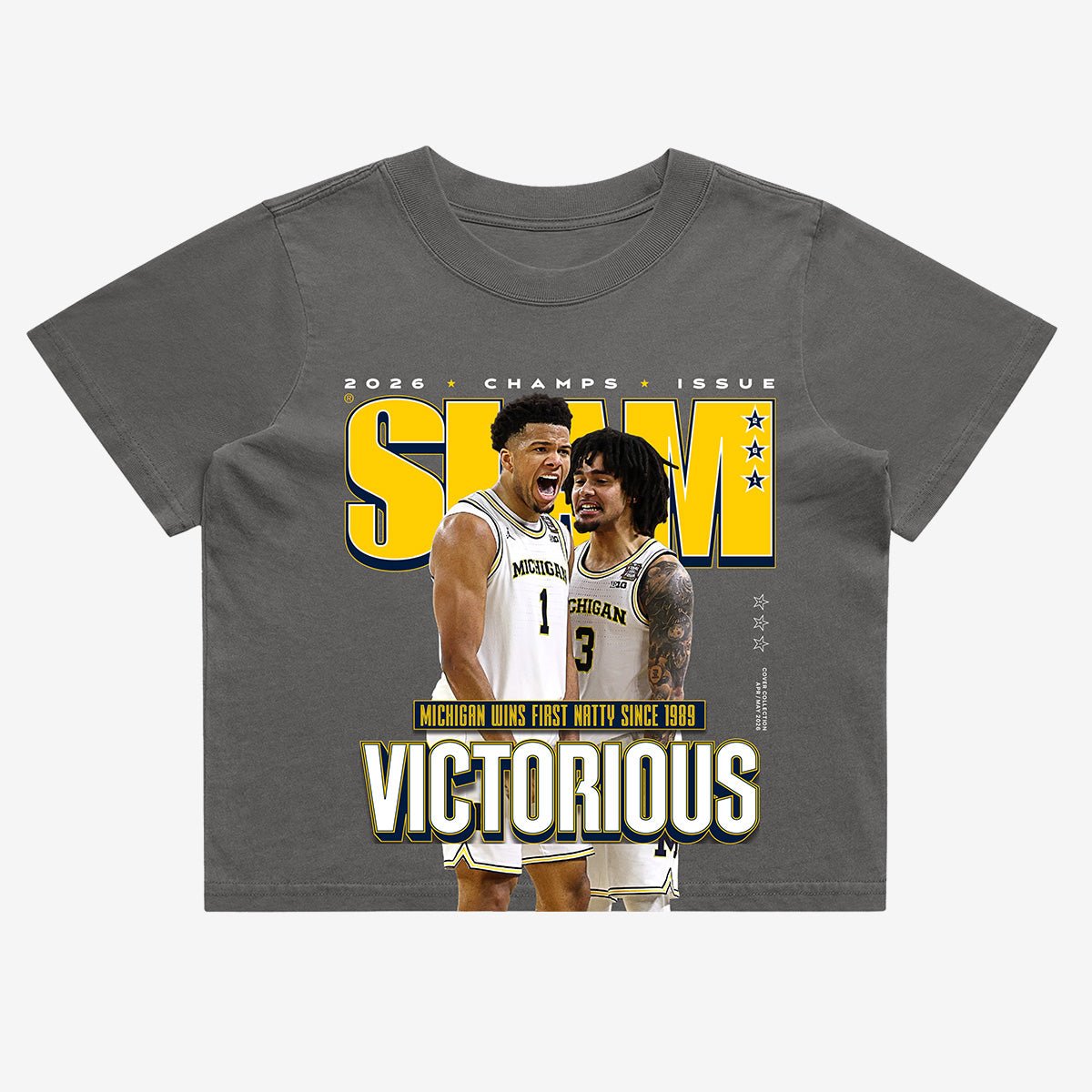SLAM Crop Cover Tee - Michigan '26 Men's National Champions (SLAM 261) - SLAM Goods