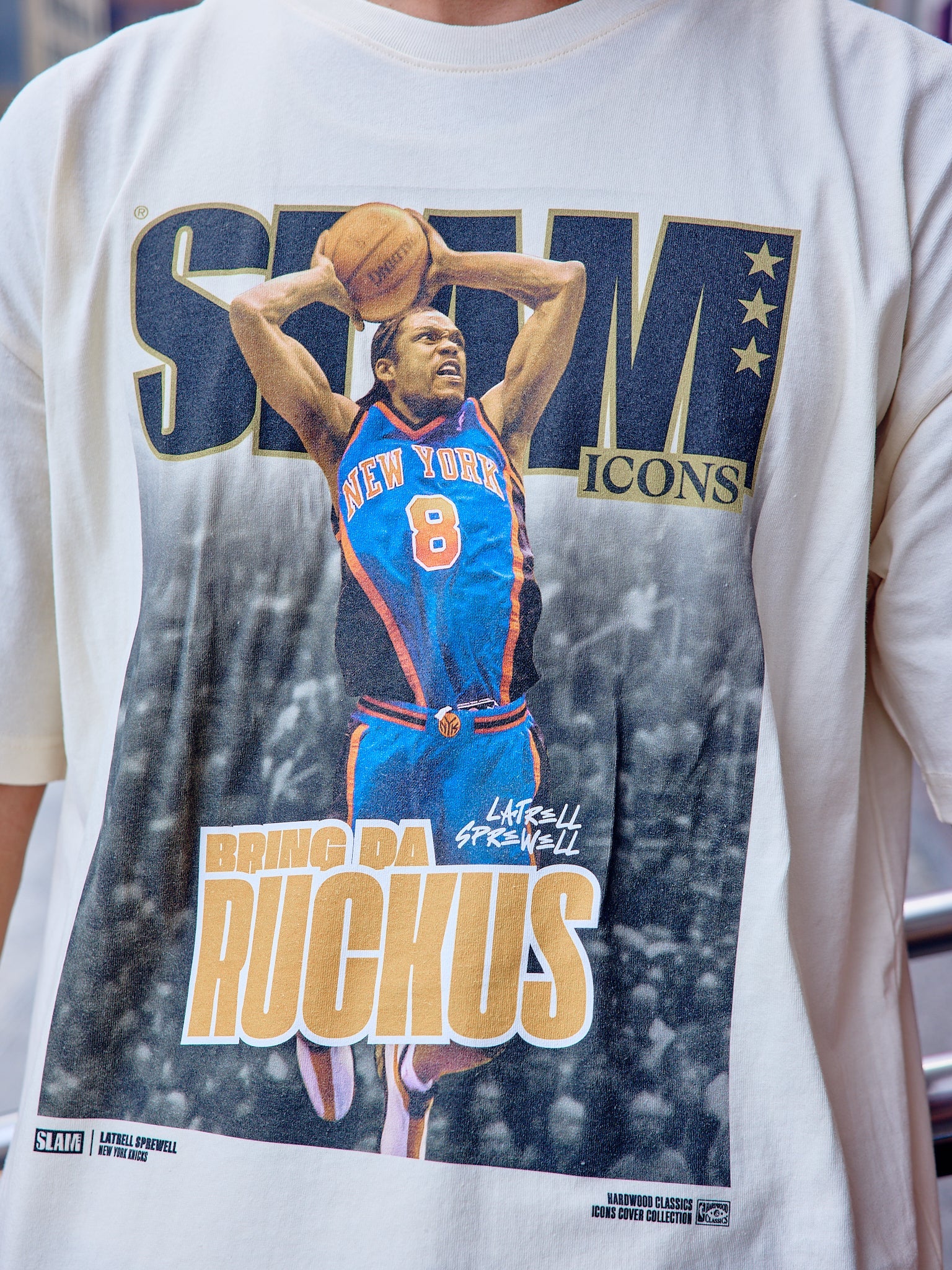 その他 KNICKS Mitchell & Ness Knicks Team Origins Royal/Orange Satin Jacket