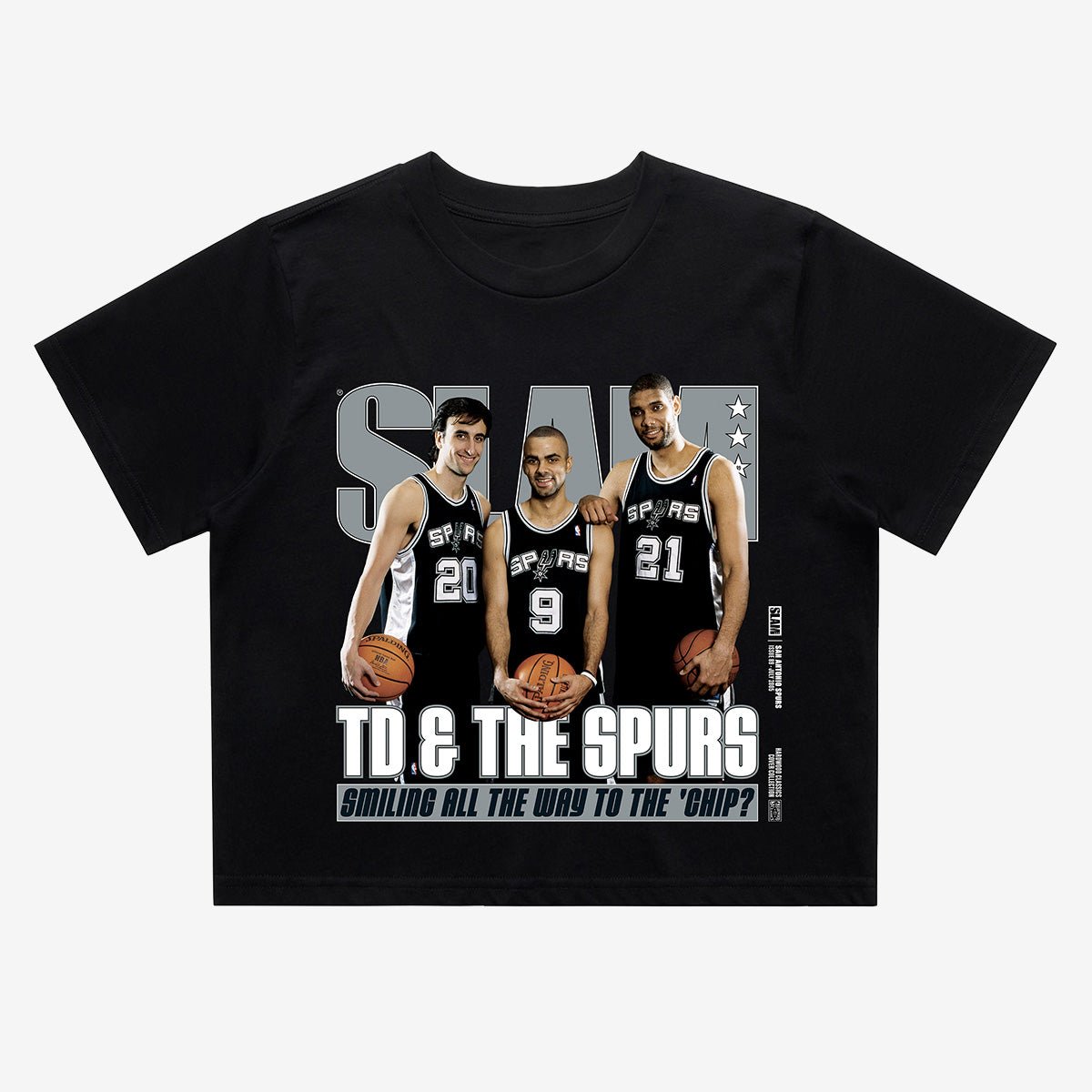 SLAM Hardwood Classics Crop Cover Tee - Spurs (SLAM 89) - SLAM Goods