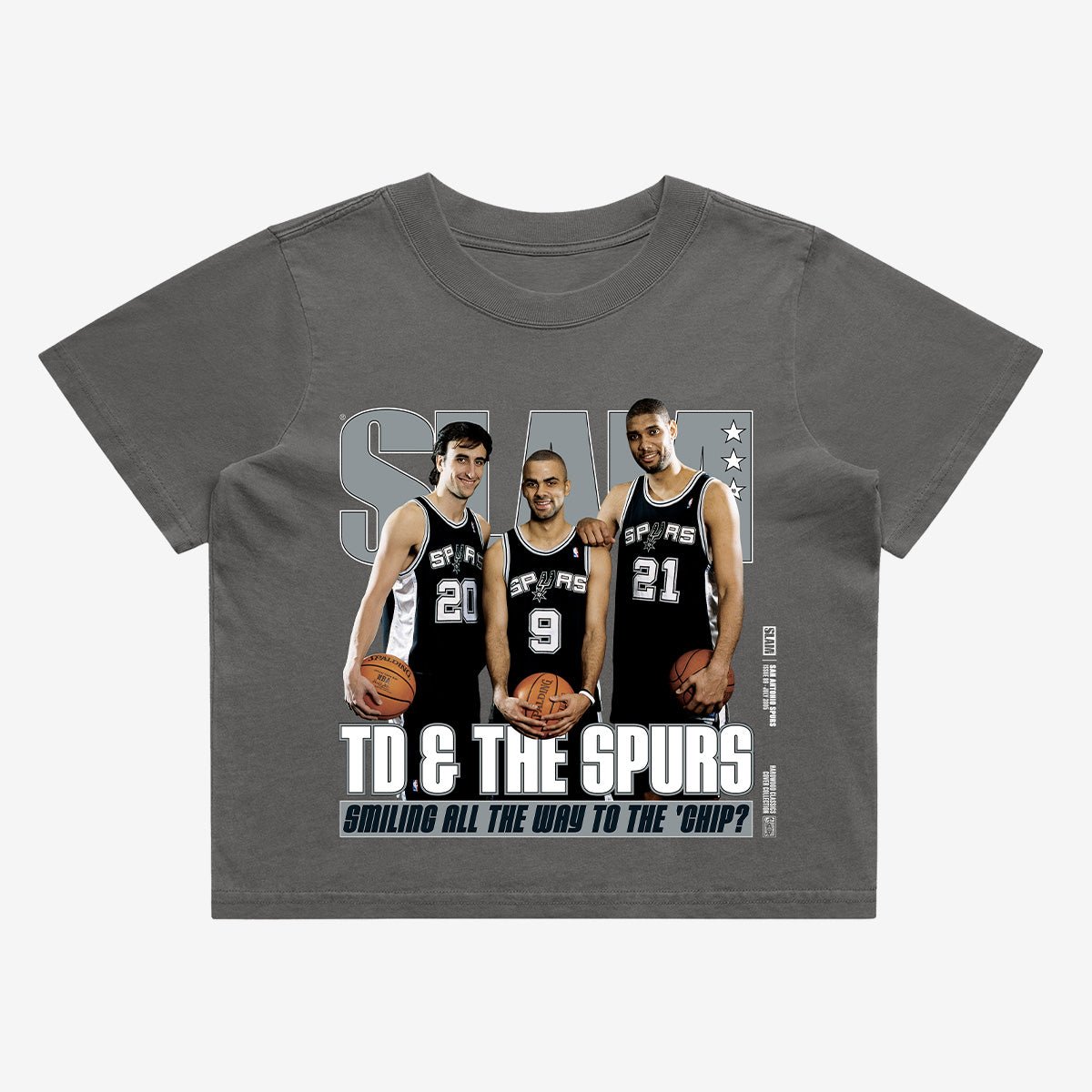 SLAM Hardwood Classics Crop Cover Tee - Spurs (SLAM 89) - SLAM Goods