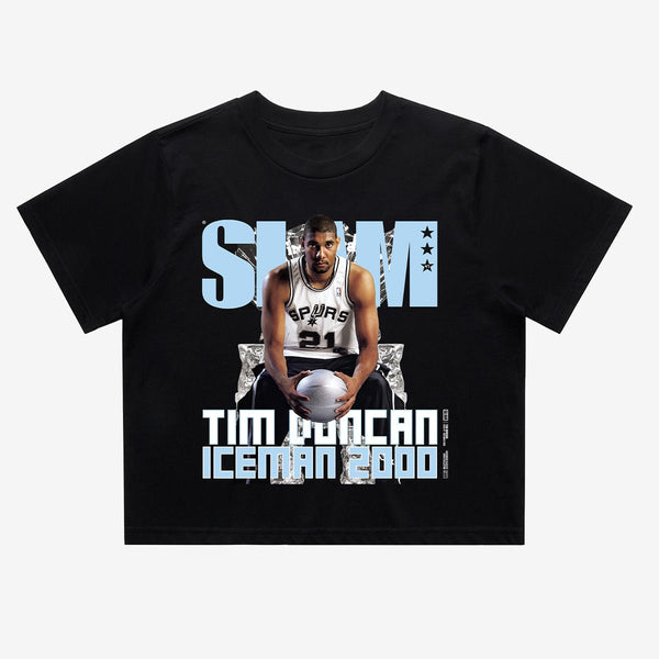 SLAM Hardwood Classics Women's Crop Cover Tee - Tim Duncan (SLAM 47)