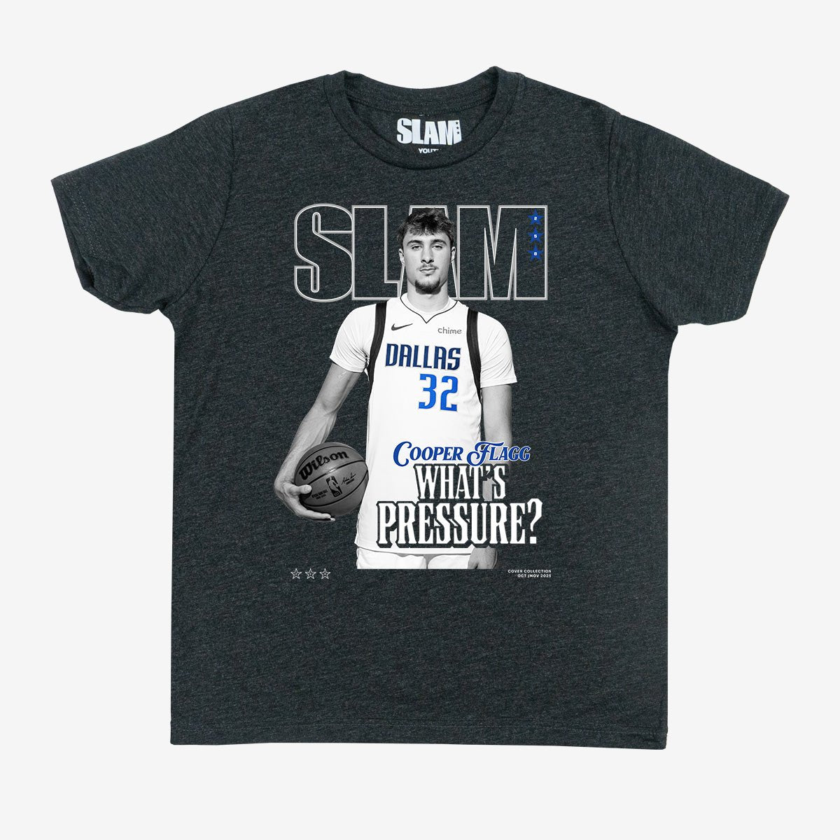SLAM Youth Cover Tee - Cooper Flagg (SLAM 258) (Black and White Edition) - SLAM Goods