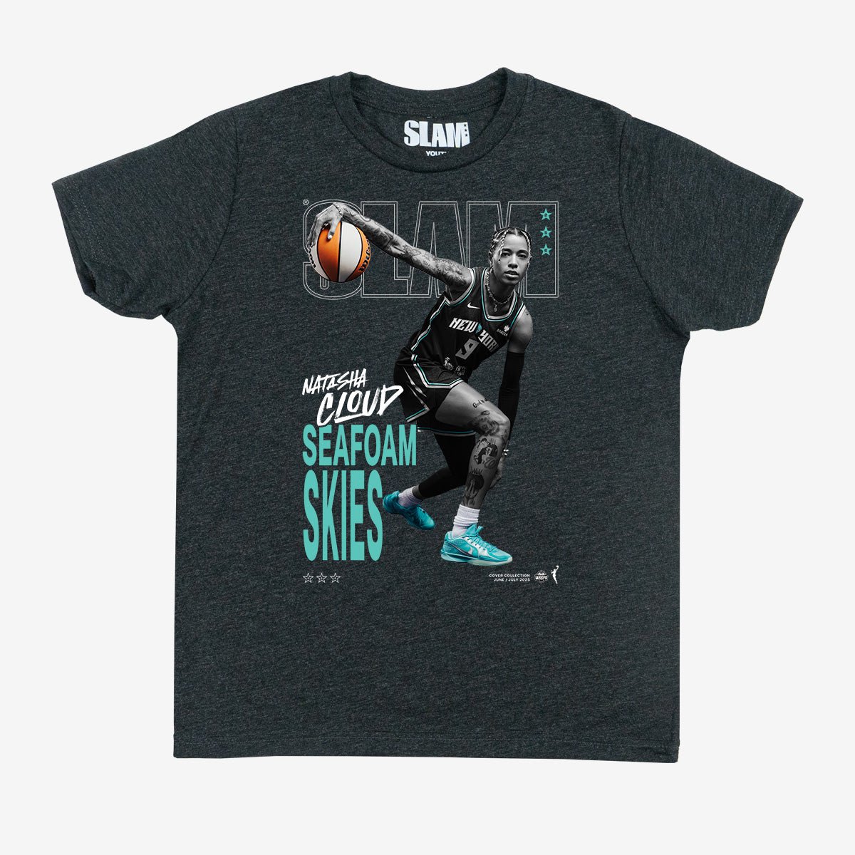 SLAM Youth Cover Tee - Natasha Cloud (SLAM 256) (Black and White Edition) - SLAM Goods