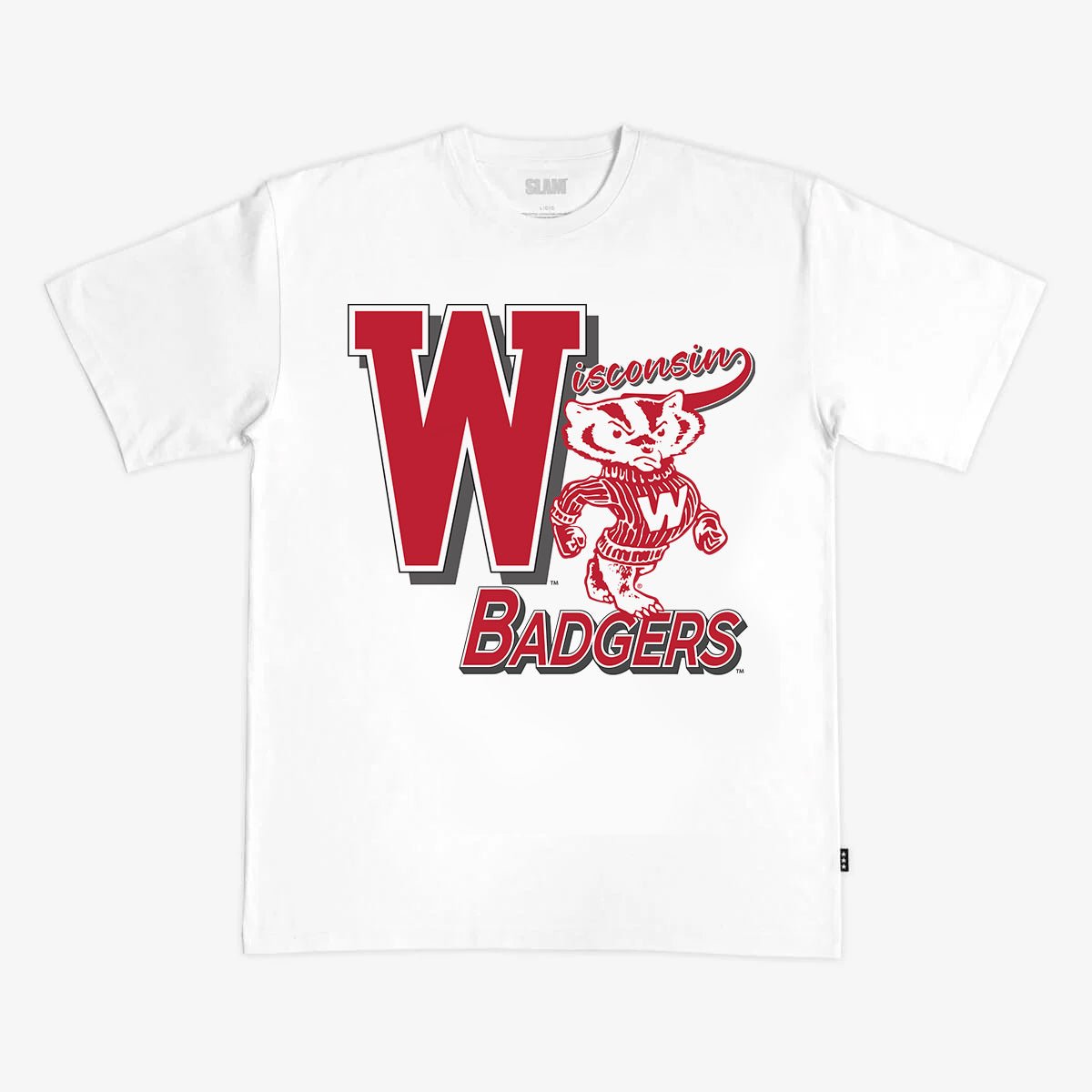 Wisconsin Letter Heavy Tee - SLAM Goods