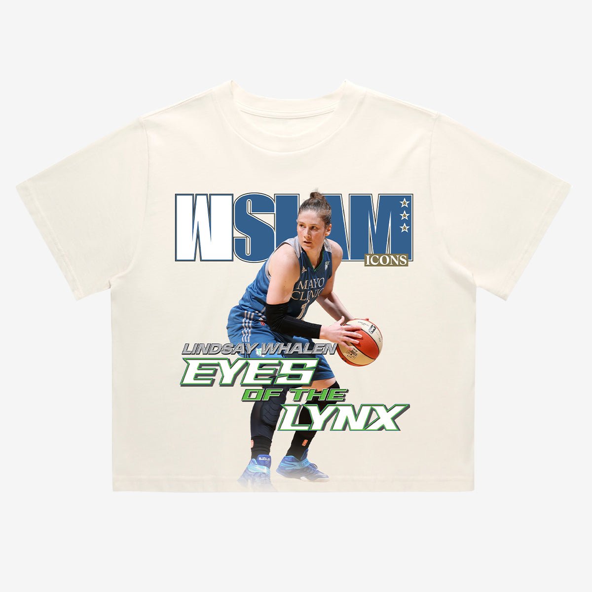 WSLAM Court Origins Crop Cover Tee - Lindsay Whalen (Lynx Icons) - SLAM Goods