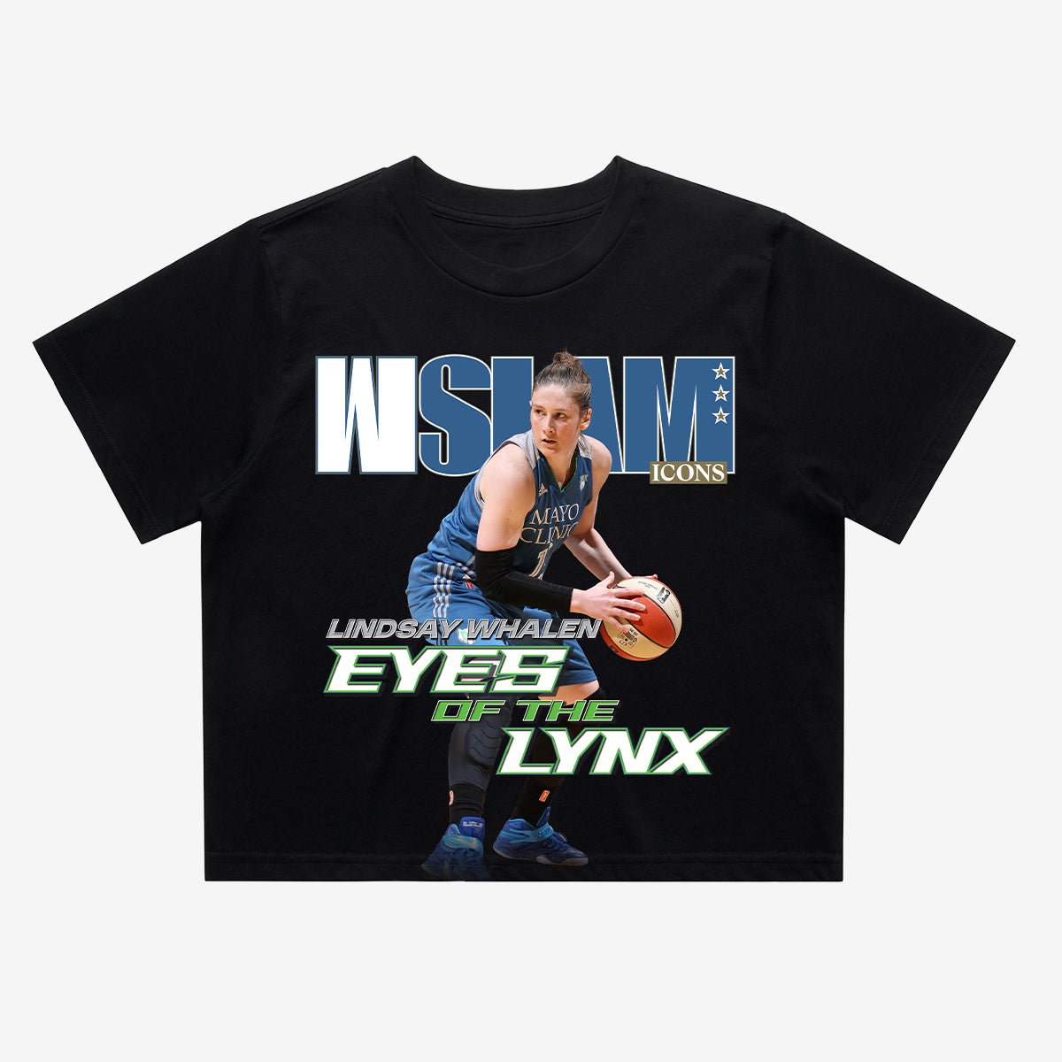 WSLAM Court Origins Crop Cover Tee - Lindsay Whalen (Lynx Icons) - SLAM Goods