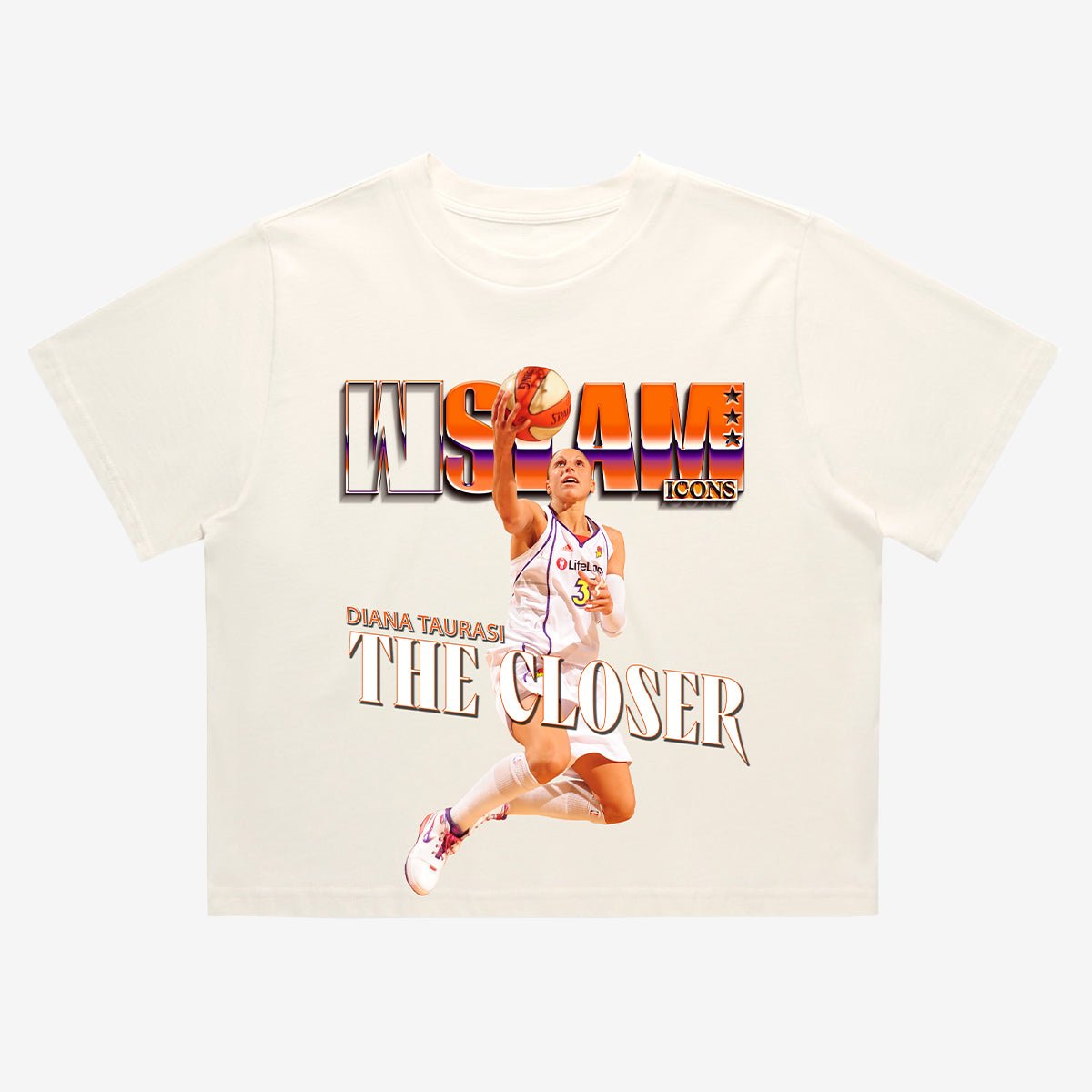 WSLAM Court Origins Women's Crop Cover Tee - Diana Taurasi (Mercury Icons) - SLAM Goods