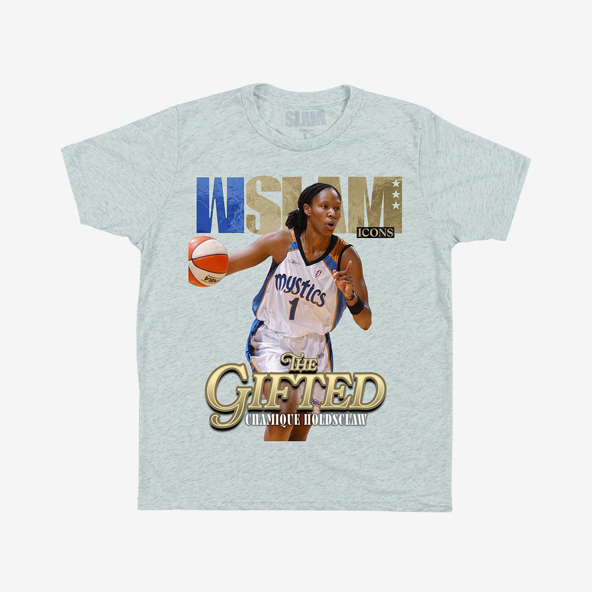 WSLAM Court Origins Youth Cover Tee - Chamique Holdsclaw (Mystics Icons) - SLAM Goods