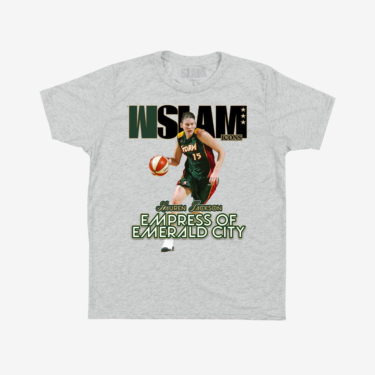 WSLAM Court Origins Youth Cover Tee - Lauren Jackson (Storm Icons) - SLAM Goods