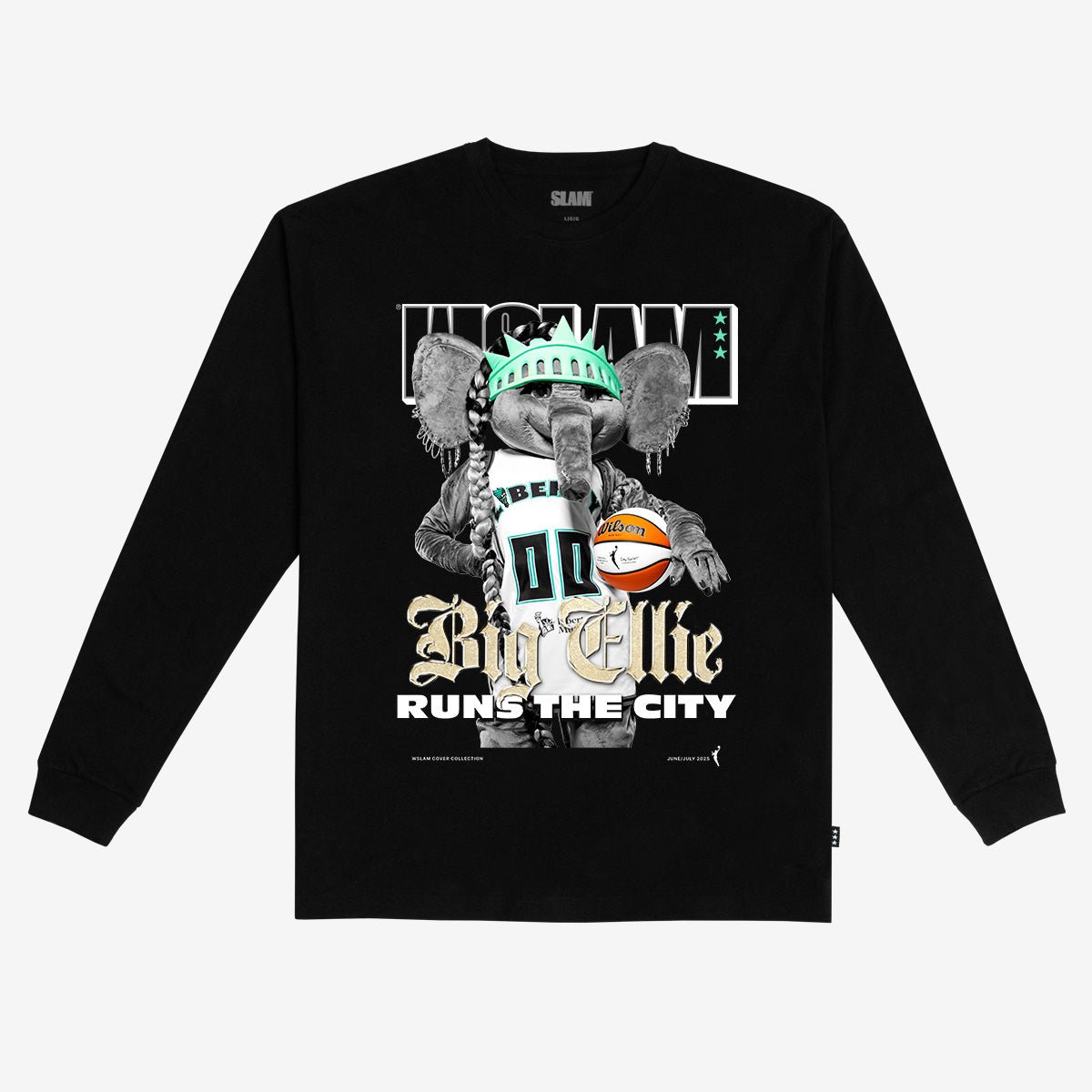 WSLAM Cover L/S Tee - Big Ellie (WSLAM Digital Cover) (Black and White Edition) - SLAM Goods