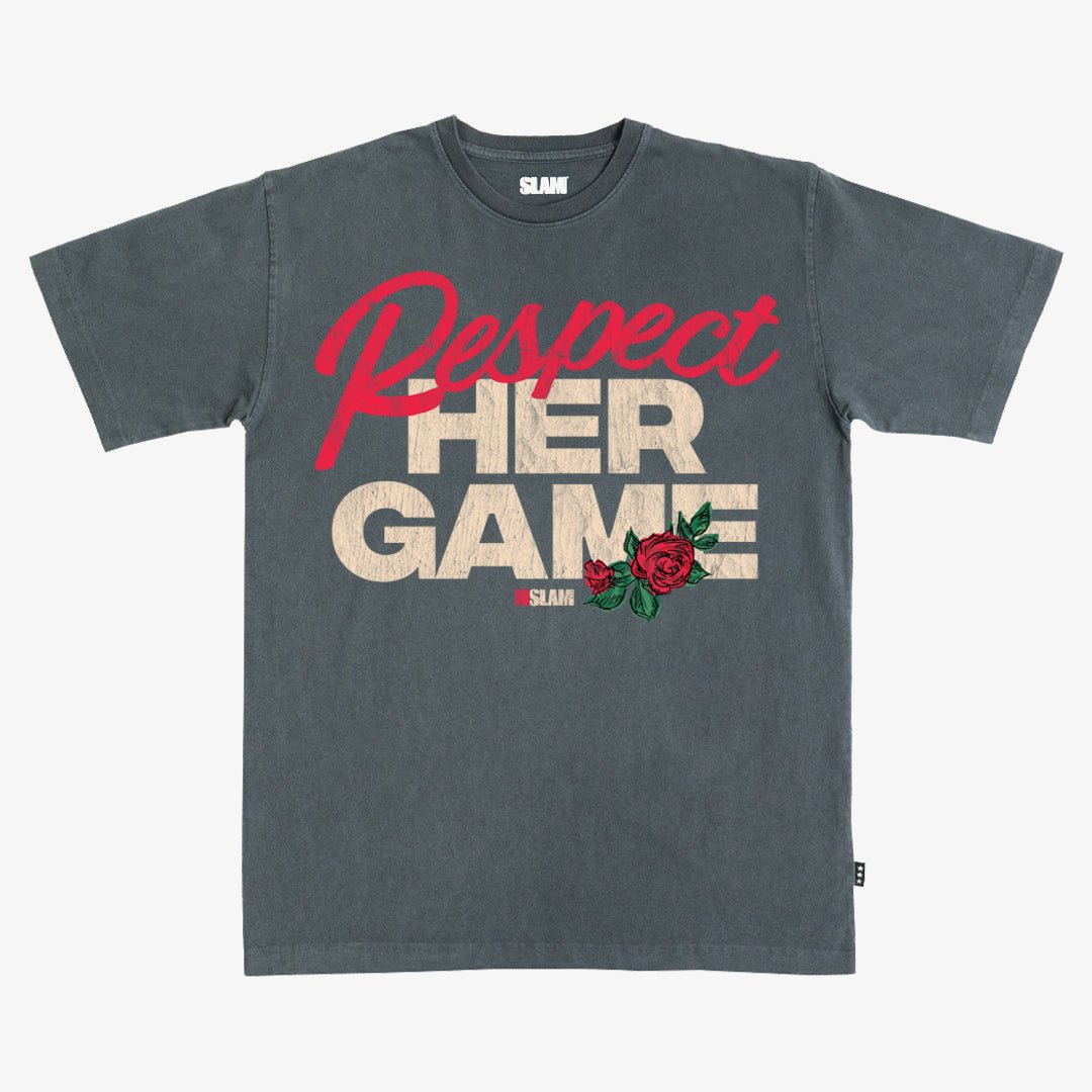 WSLAM Respect Her Game Heavy Tee - SLAM Goods