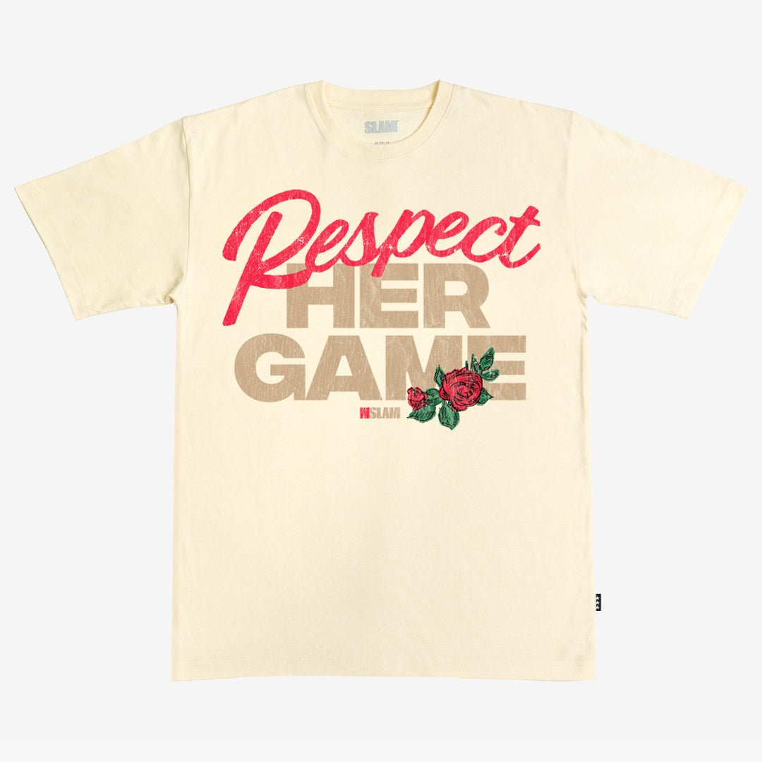 WSLAM Respect Her Game Heavy Tee - SLAM Goods