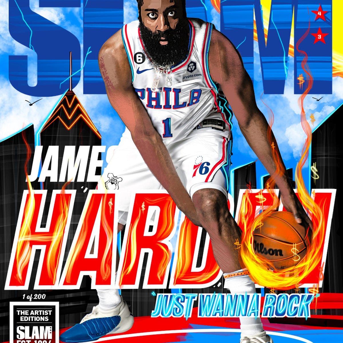 ARTIST SERIES: SLAM 243 - James Harden (#d/200)