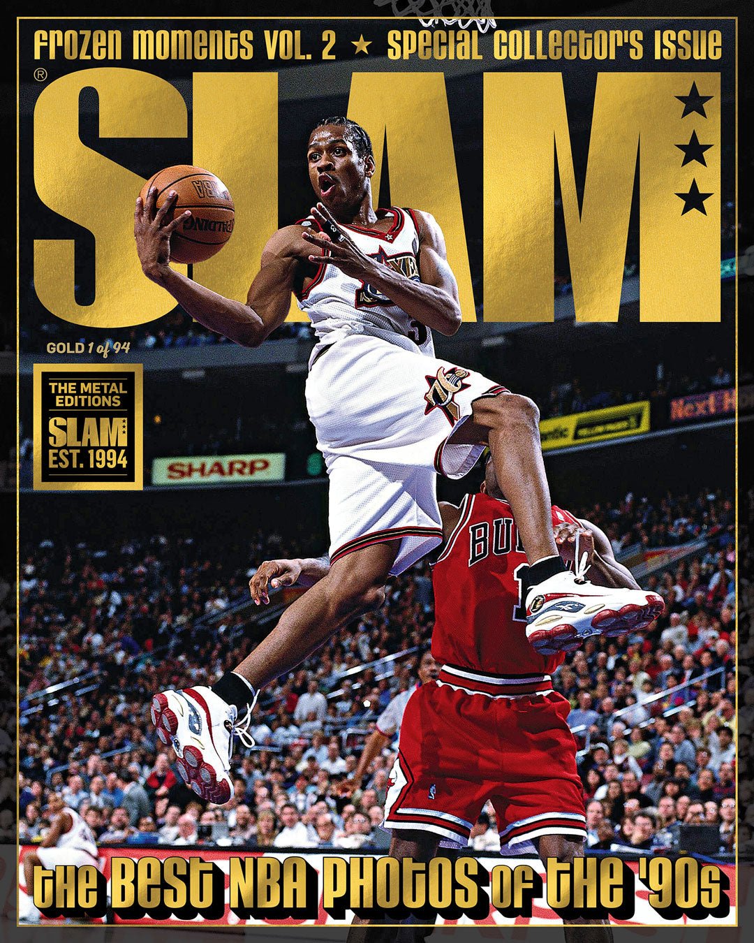 GOLD METAL: Best NBA Photos of the '90s - Allen Iverson (#d/94) - SLAM Goods