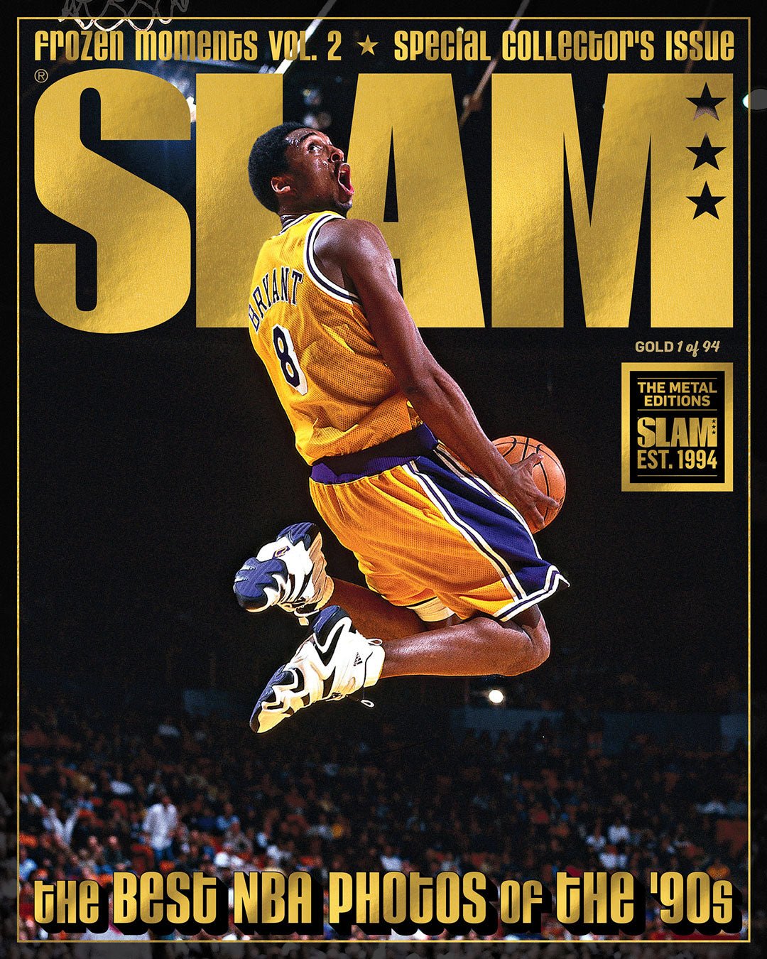 GOLD METAL: Best NBA Photos of the '90s - Kobe Bryant (#d/94) - SLAM Goods