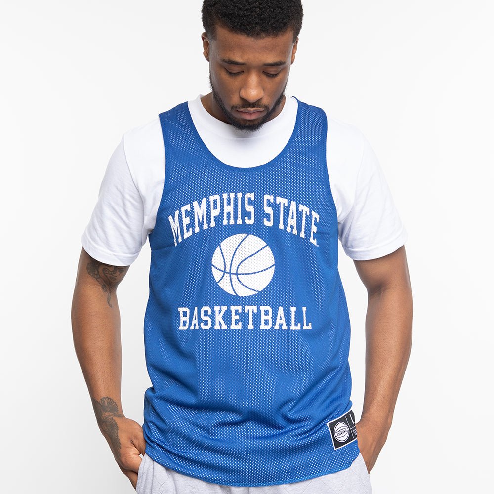 19nine Memphis State Tigers Reversible Practice Jersey Blue/White / S