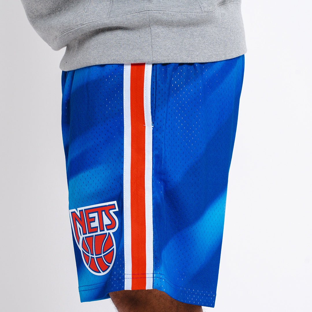 Mitchell & Ness New Jersey Nets 1990-91 Men's Blue Swingman Shorts