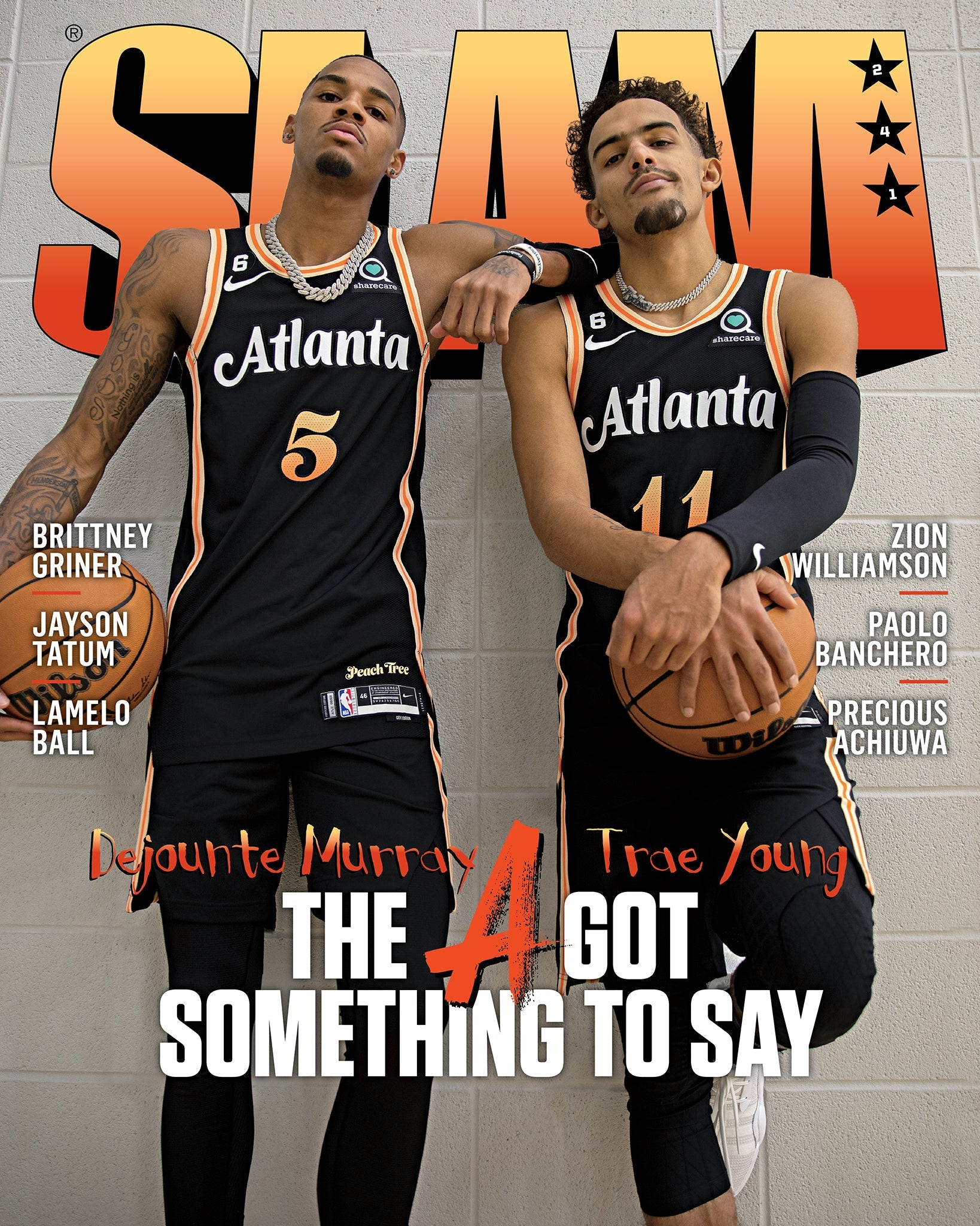 SLAM 241: Trae Young + Dejounte Murray (Cover 3 of 3) - SLAM Goods