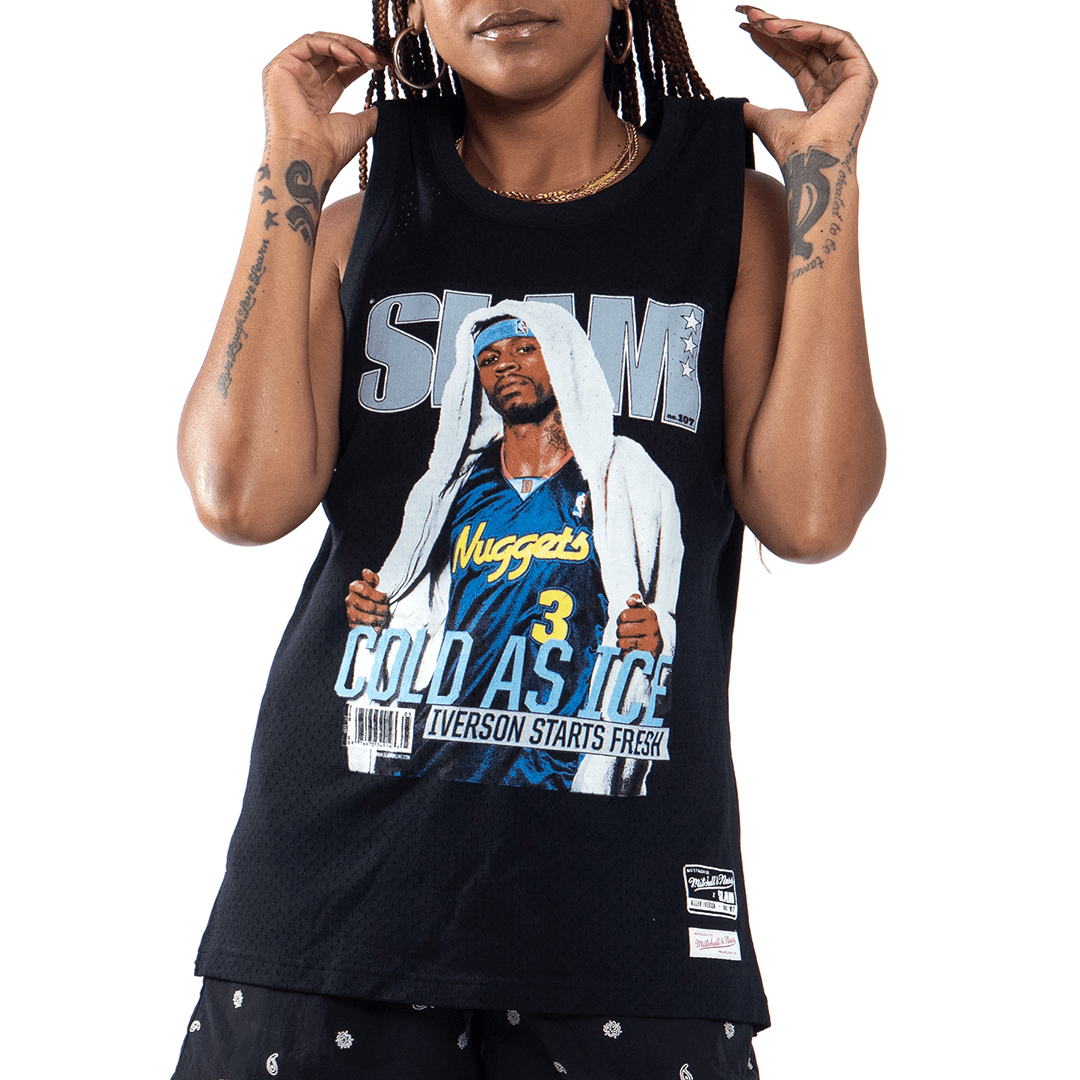 Allen Iverson Large T Shirt Slam Magazine Mitchell and Ness Tee