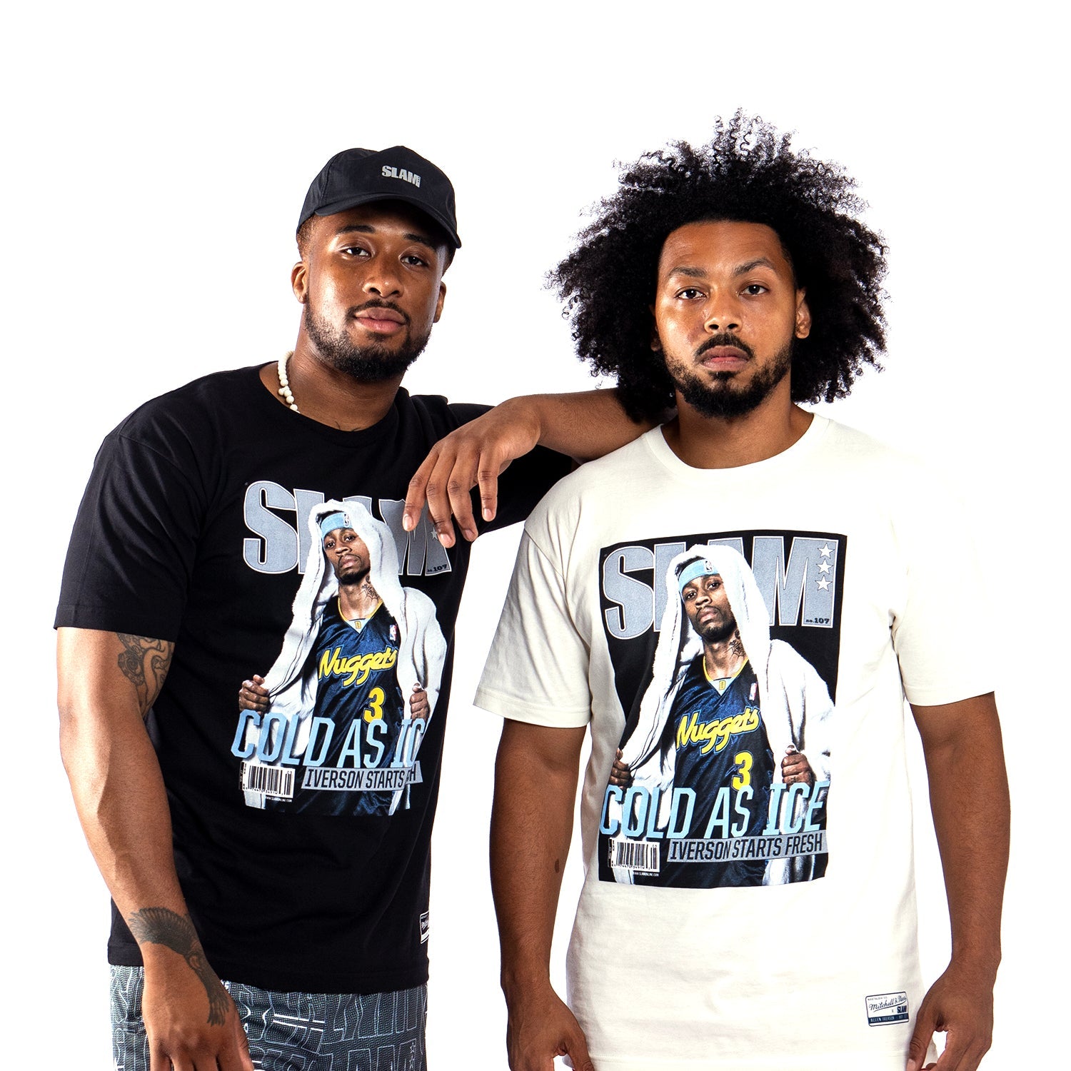 Mitchell & Ness Allen Iverson Philadelphia 76ers Black Slam Cover Graphic T-Shirt Size: Medium
