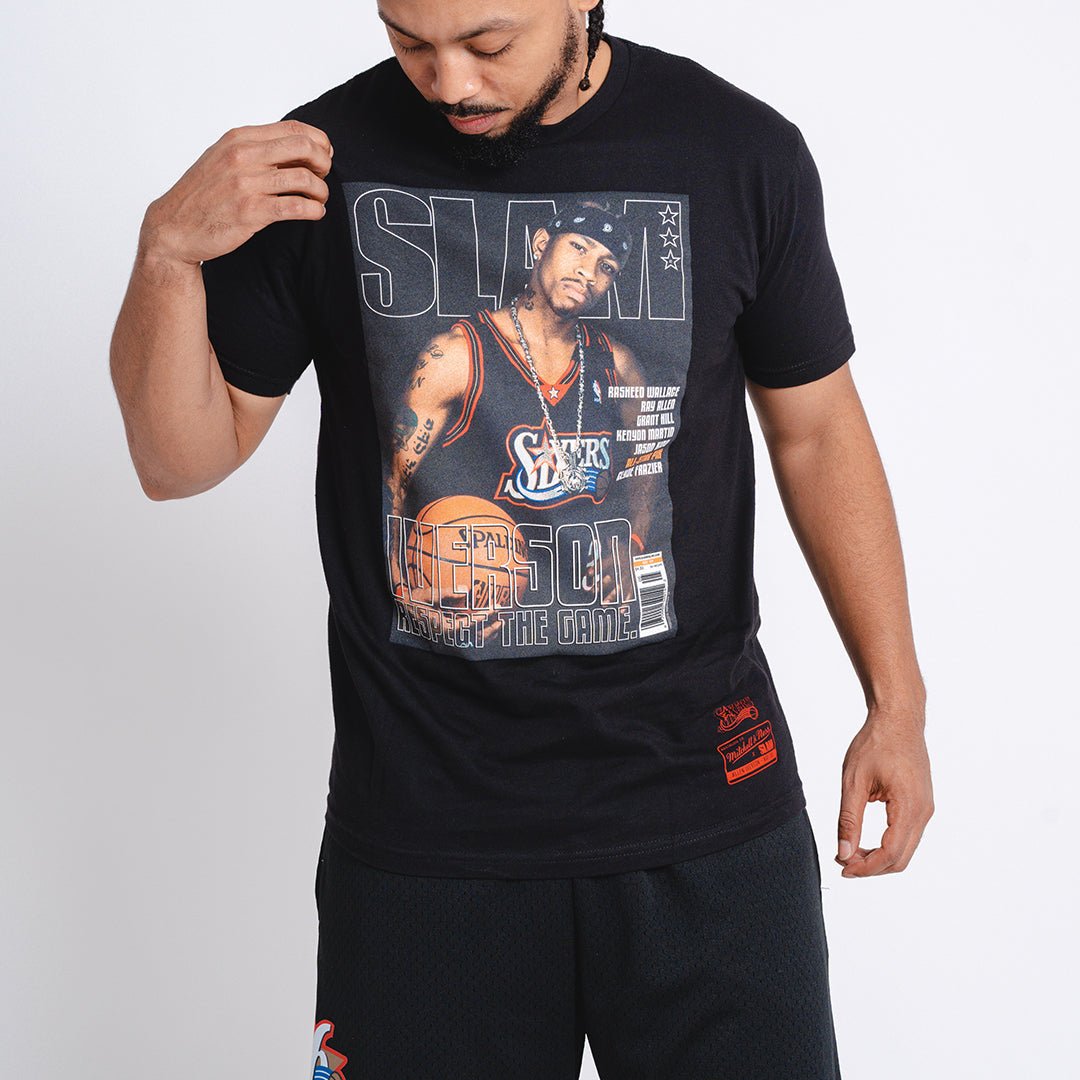 Mitchell & Ness Slam Magazine Iverson Cover Black T-Shirt
