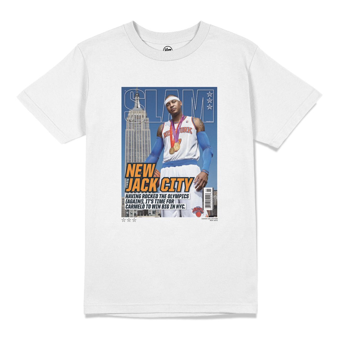 Carmelo Anthony Slam Magazine Cover T Shirt 100% Pure Cotton